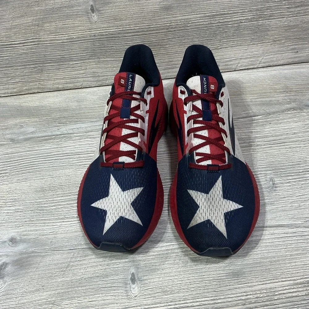 Brooks Launch 8 Men's Size 11.5 D Run Texas Flag Running Shoes 1103581D621